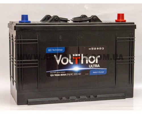 Акумулятор автомобільний 110Ah-12v Volthor Ultra (345х175х238), R, EN800