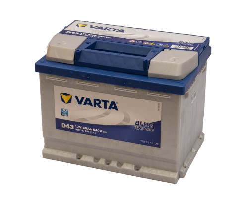 Акумулятор автомобільний 60Ah-12v Varta Blue Dynamic D43 (242х175х190), L, EN540