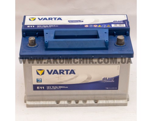 Акумулятор автомобільний 74Ah-12v Varta Blue Dynamic E11 (278х175х190), R, EN680