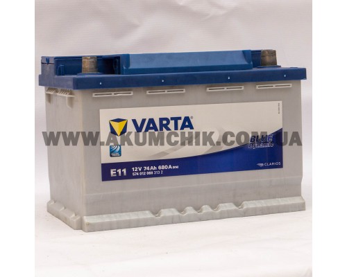 Акумулятор автомобільний 74Ah-12v Varta Blue Dynamic E11 (278х175х190), R, EN680