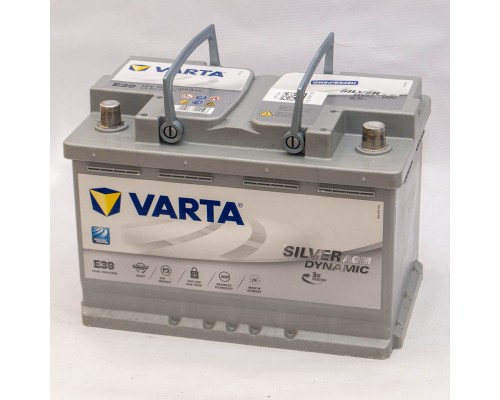 Акумулятор автомобільний 70Ah-12v Varta Silver Dynamic AGM E39 (278х175х190) Start Stop, R, EN760  1627