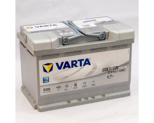 Акумулятор автомобільний 70Ah-12v Varta Silver Dynamic AGM E39 (278х175х190) Start Stop, R, EN760  1627