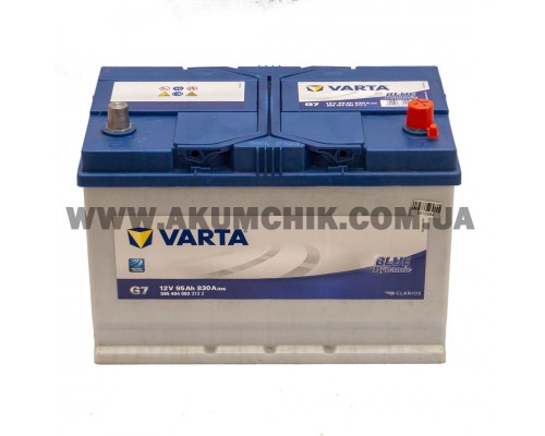 Акумулятор автомобільний 95Ah-12v Varta Blue Dynamic Asia G7 (306х173х225), R, EN830  0469