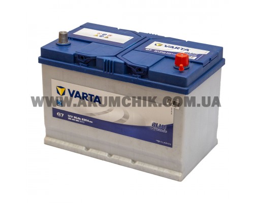 Акумулятор автомобільний 95Ah-12v Varta Blue Dynamic Asia G7 (306х173х225), R, EN830  0469