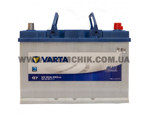Акумулятор автомобільний 95Ah-12v Varta Blue Dynamic Asia G7 (306х173х225), R, EN830  0469