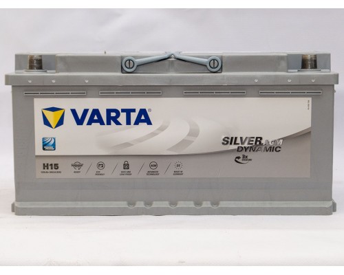 Акумулятор автомобільний 105Ah-12v Varta Silver Dynamic AGM H15 (393х175х190) Start Stop, R, EN950  0892