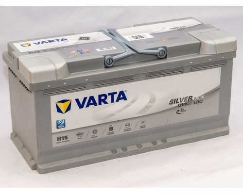 Акумулятор автомобільний 105Ah-12v Varta Silver Dynamic AGM H15 (393х175х190) Start Stop, R, EN950  0892