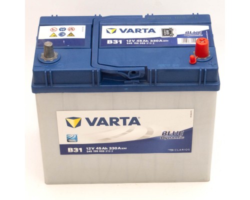 Акумулятор 45Ah-12v Varta Blue Dynamic B31(238х129х227) Asia тонкі клеми, R, EN330