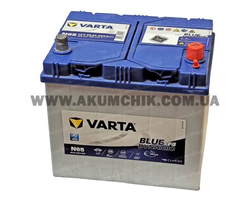 Акумулятор 65Ah-12v Varta Blue Dynamic N65 (232х173х225) Asia EFB Start Stop, R, EN650