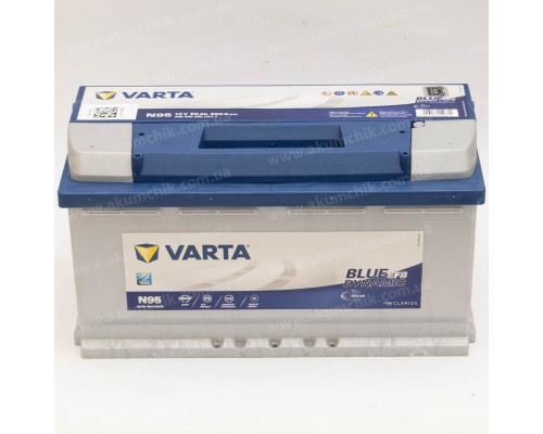 Акумулятор автомобільний 95Ah-12v Varta Blue Dynamic N95 (353х175х190) EFB Start Stop, R, EN850