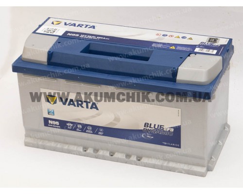 Акумулятор автомобільний 95Ah-12v Varta Blue Dynamic N95 (353х175х190) EFB Start Stop, R, EN850