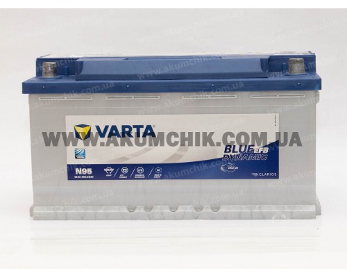 Акумулятор автомобільний 95Ah-12v Varta Blue Dynamic N95 (353х175х190) EFB Start Stop, R, EN850