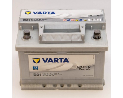 Акумулятор автомобільний 61Ah-12v Varta Silver Dynamic D21 (242х175х175) низький, R, EN610