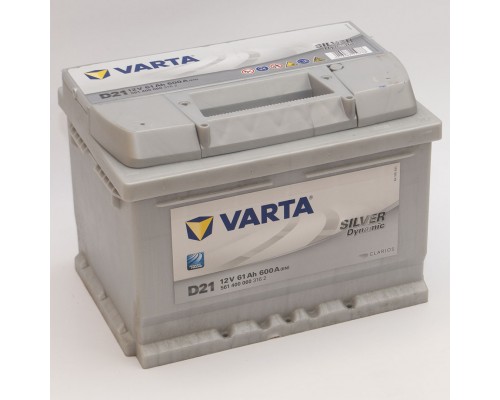 Аккумулятор автомобильный 61Ah-12v Varta Silver Dynamic D21 (242х175х175) низкий, R, EN610