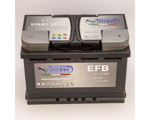 Акумулятор автомобільний 70Ah-12V Vipiemme BF56C (278х175х190) Start Stop EFB, R, EN680