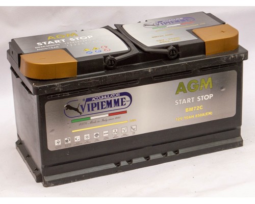 Акумулятор автомобільний 90Ah-12V Vipiemme BM72C (353х175х190) Start Stop AGM, R, EN850