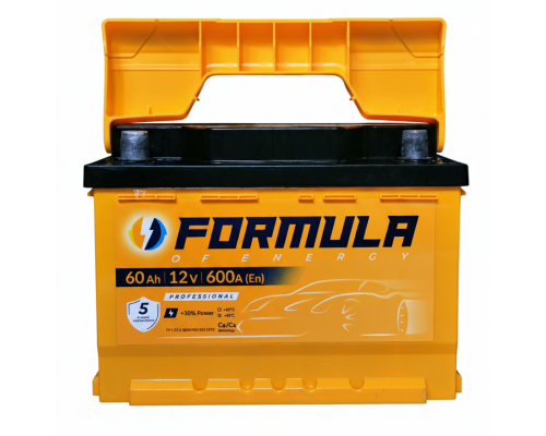 Акумулятор автомобільний 6CT-60 FORMULA Professional 60Ah-12V (242х175х175), (+ праворуч), EN600