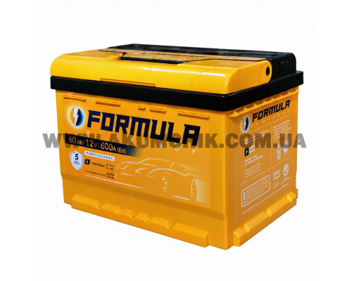 Акумулятор автомобільний 6CT-60 FORMULA Professional 60Ah-12V (242х175х175), (+ зліва), EN600