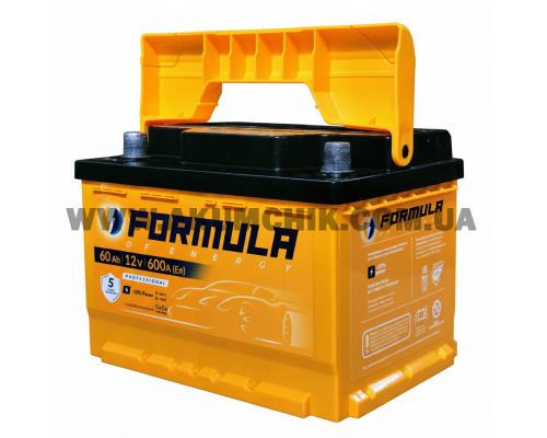 Акумулятор автомобільний 6CT-60 FORMULA Professional 60Ah-12V (242х175х175), (+ праворуч), EN600