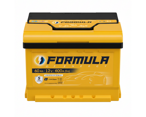 Акумулятор автомобільний 6CT-60 FORMULA Professional 60Ah-12V (242х175х175), (+ зліва), EN600