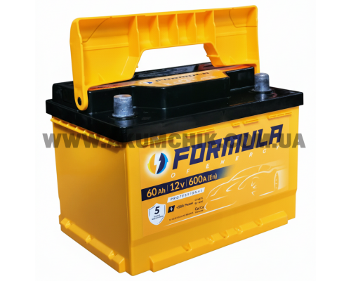 Акумулятор автомобільний 6CT-60 FORMULA Professional 60Ah-12V (242х175х175), (+ праворуч), EN600