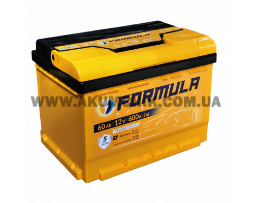 Акумулятор автомобільний 6CT-60 FORMULA Professional 60Ah-12V (242х175х175), (+ праворуч), EN600