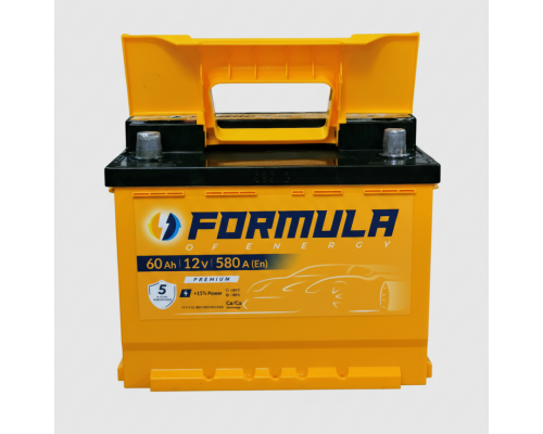 Акумулятор автомобільний 6CT-60 FORMULA 60Ah-12V (242х175х190), (+ ліворуч), EN580