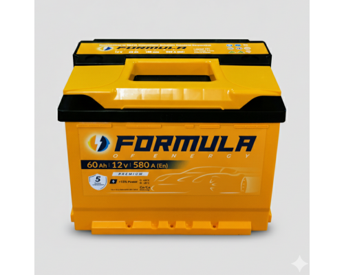 Акумулятор автомобільний 6CT-60 FORMULA 60Ah-12V (242х175х190), (+ ліворуч), EN580