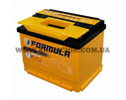 Акумулятор автомобільний 6CT-60 FORMULA 60Ah-12V (242х175х190), (+ ліворуч), EN580