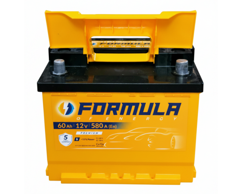 Акумулятор автомобільний 6CT-60 FORMULA 60Ah-12V (242х175х190), (+ праворуч), EN580