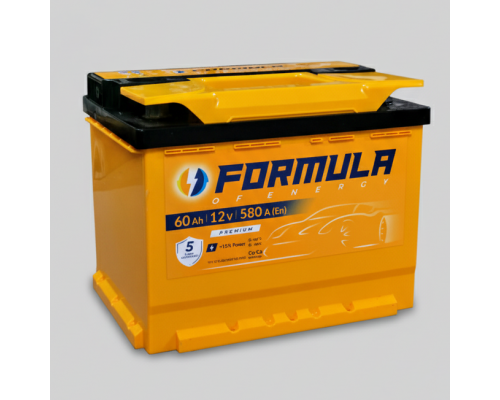 Акумулятор автомобільний 6CT-60 FORMULA 60Ah-12V (242х175х190), (+ праворуч), EN580