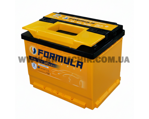 Акумулятор автомобільний 6CT-60 FORMULA 60Ah-12V (242х175х190), (+ праворуч), EN580