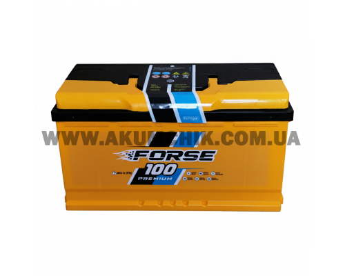 Акумулятор автомобільний 6CT-100 Forse 100Ah-12V (353х175х190), (+ праворуч), EN850