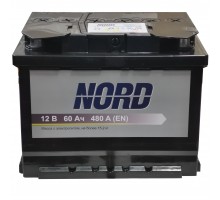 Акумулятор автомобільний 6CT-60 NORD 60Ah-12V (242х175х190), (+ ліворуч), EN480