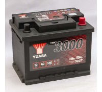 Аккумулятор автомобильный 62Ah-12v Yuasa YBX3027 (242х175х190), R, EN550