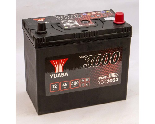 Акумулятор автомобільний 45Ah-12v Yuasa YBX3053 Asia (238х129х223), R, EN400
