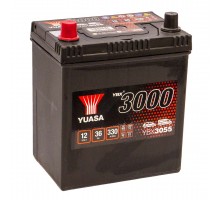 Аккумулятор автомобильный 36Ah-12v Yuasa YBX3055 Asia (187х127х223), L, EN330