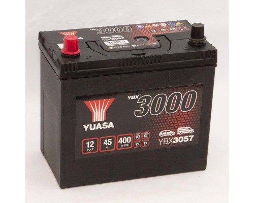 Аккумулятор автомобильный 45Ah-12v Yuasa YBX3057 Asia (238х129х223), L, EN400