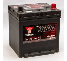 Аккумулятор автомобильный 50Ah-12v Yuasa YBX3108 Asia (207х175х175) бортик, R, EN400