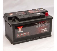 Аккумулятор автомобильный 80Ah-12v Yuasa YBX3110 (317х175х175) низкий, R, EN760