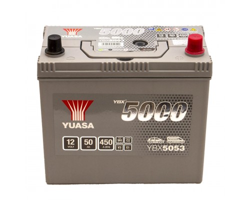 Акумулятор автомобільний 50Ah-12v Yuasa YBX5053 Asia (238х129х223), R, EN450