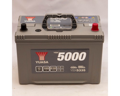 Акумулятор автомобільний 100Ah-12v Yuasa YBX5335 Asia (303х174х222), R, EN830