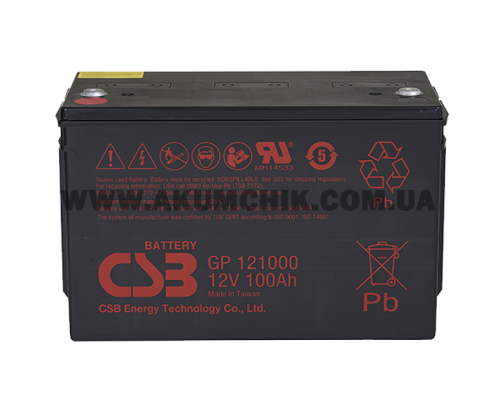 Акумуляторна батарея CSB GP121000, 12V 100Ah (343х168х215(220) мм)