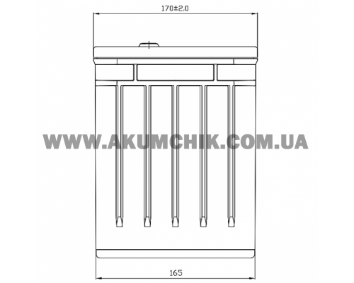 Акумуляторна батарея CSB GP121000, 12V 100Ah (343х168х215(220) мм)