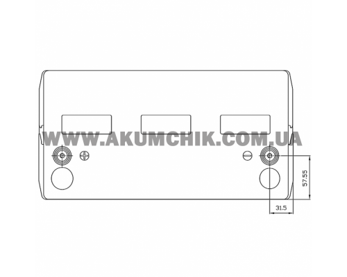 Акумуляторна батарея CSB GP121000, 12V 100Ah (343х168х215(220) мм)