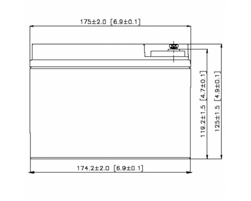 Акумуляторна батарея CSB GP12260, 12V 26Ah (166х175х125 мм)