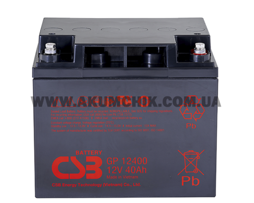 Акумуляторна батарея CSB GP12400, 12V 40Ah (197х167х170 мм)