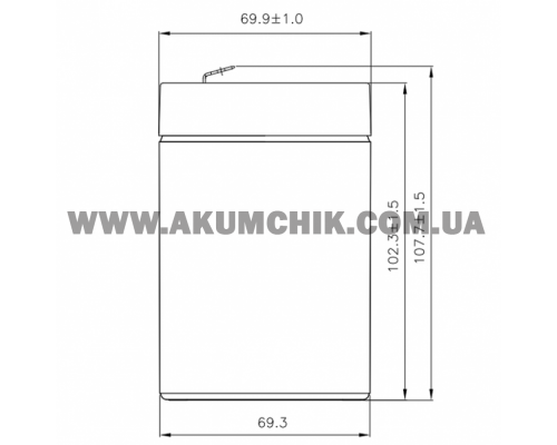 Акумуляторна батарея CSB GP1245 F1, 12V 4.5Ah (90 х70х100 (105))