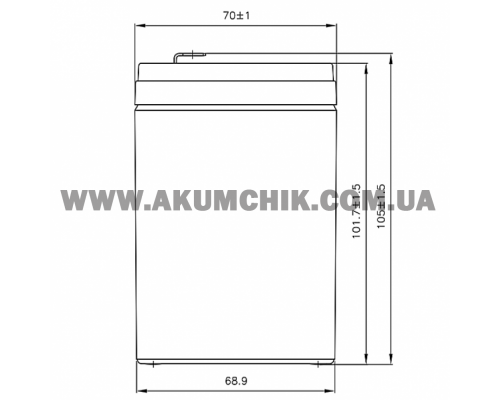 Акумуляторна батарея CSB HR1221WF2, 12V 5Ah (90 х70х100 (105))