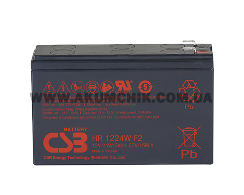 Акумуляторна батарея CSB HR1224WF2, 12V 6.5Ah (151*54*94)